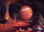 Jupiter from Io by AlanGutierrezArt