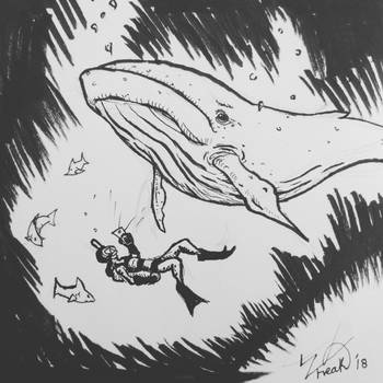 Inktober 2018 #12: Whale by Ze-Freak