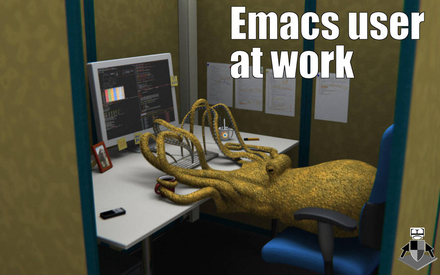 emacs user at work by EarlColour
