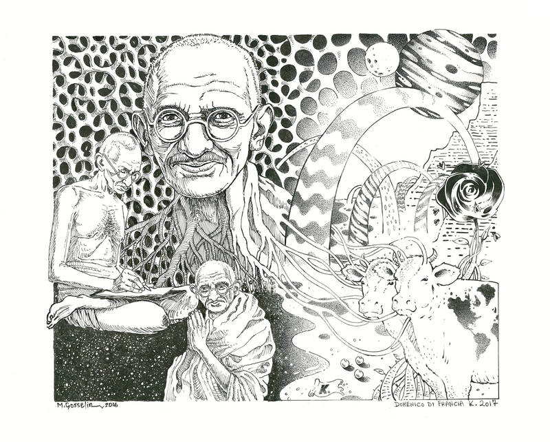 K. and Marc Gosselin 2017 - Ghandi in Wonderland by Keneru92