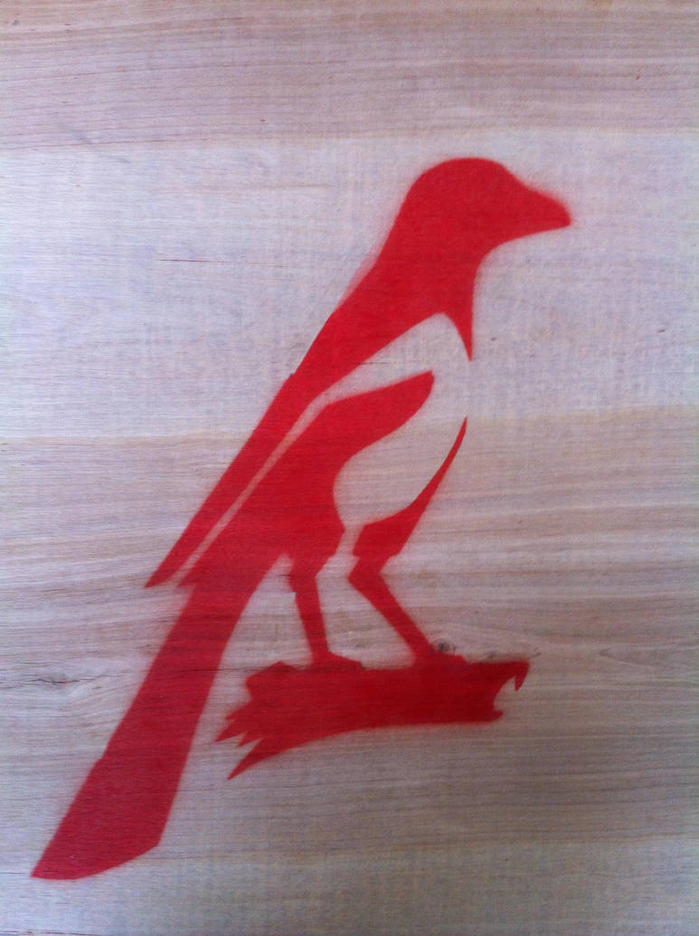 Magpie Stencil by daidaishar