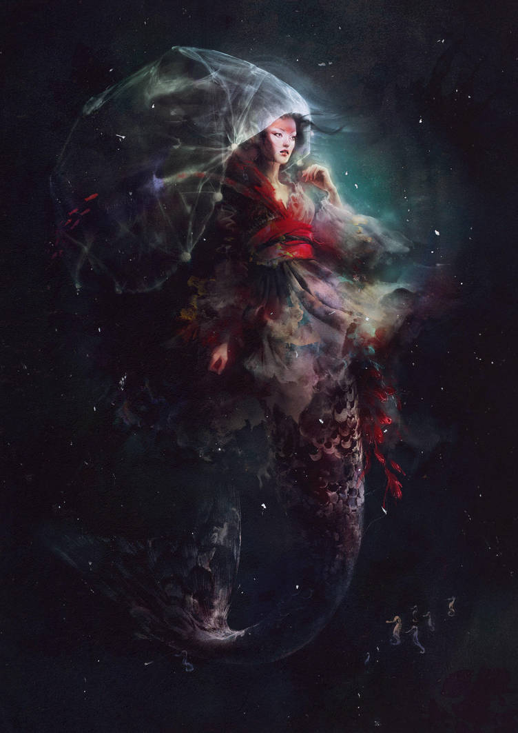 Jellyfish Mermaid by maria-menshikova