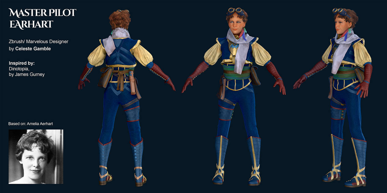 Master Pilot Earhart - Turnaround - WIP by SandboxAlchemy