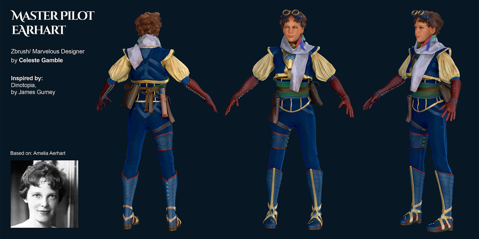 Master Pilot Earhart - Turnaround - WIP by SandboxAlchemy
