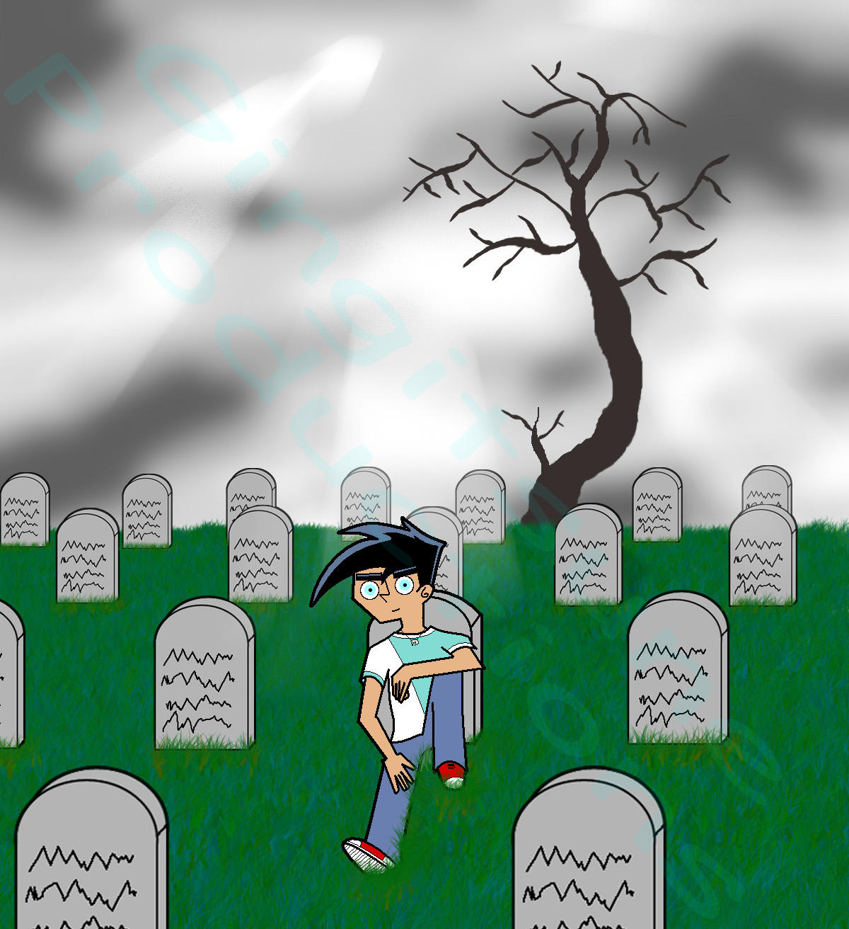 DP - Graveyard Shift by Gingitsune-Lady-Fox