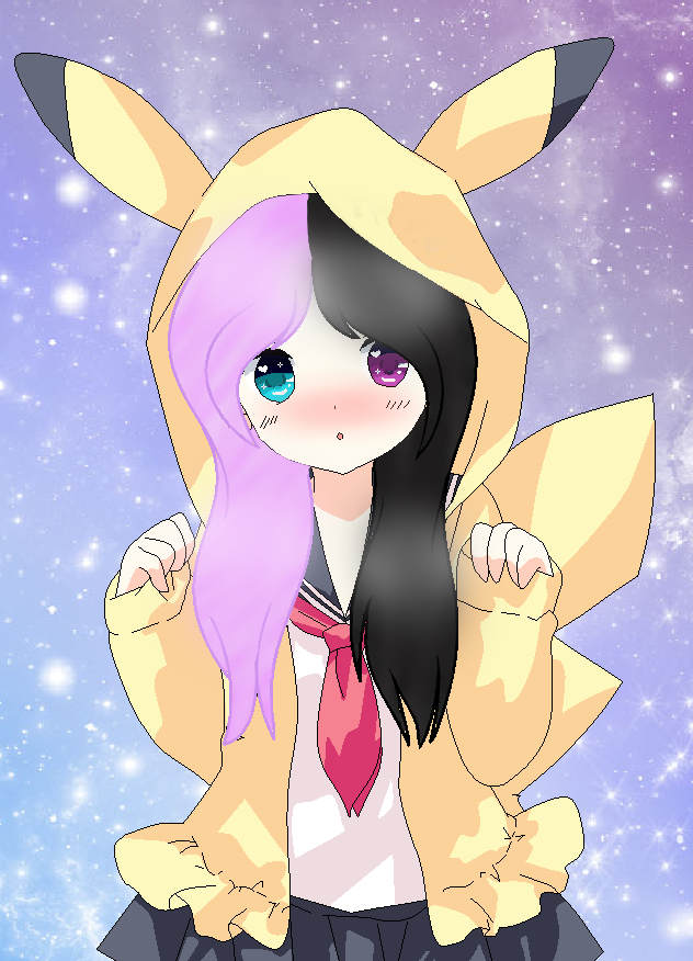 Girl in Pikachu Hoodie 2 by HopeBasesx3 on DeviantArt