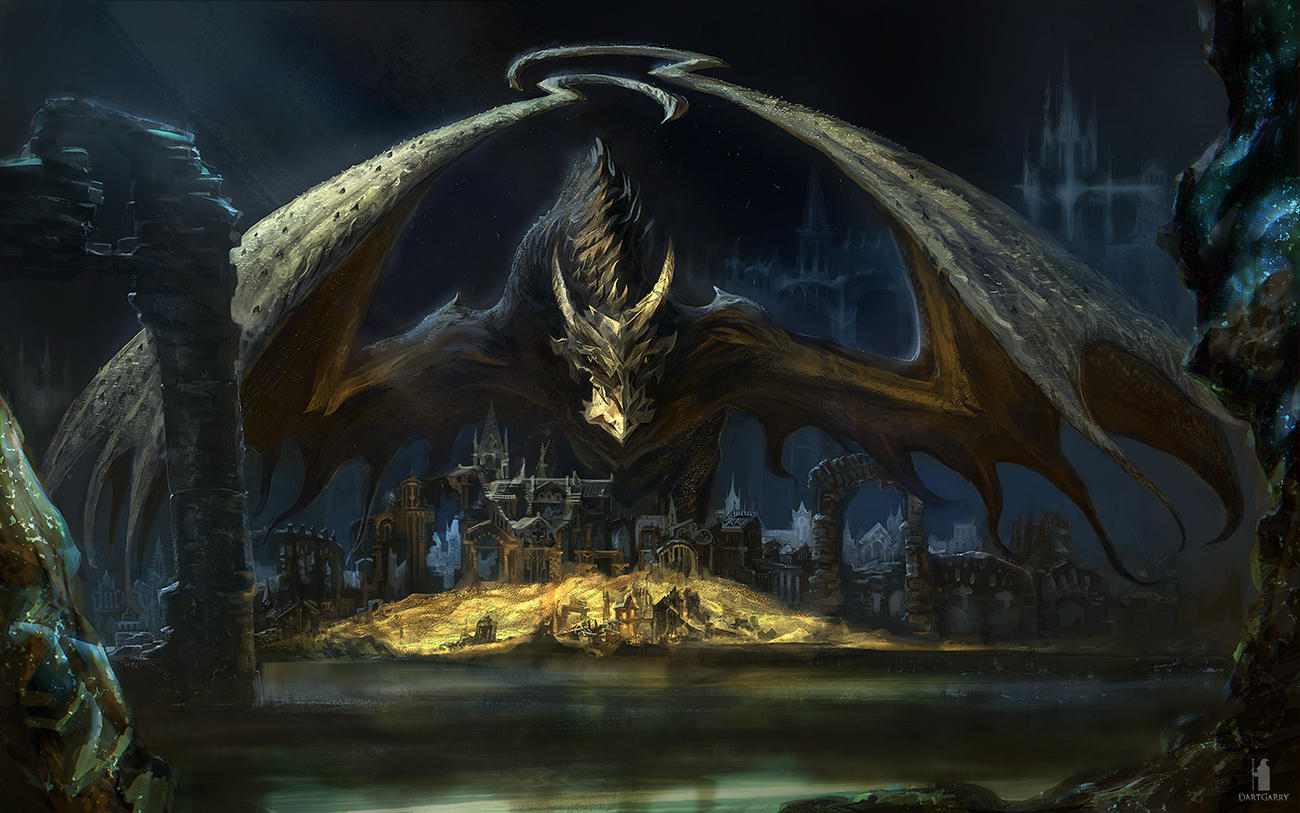 Black Dragon Coin by DartGarry