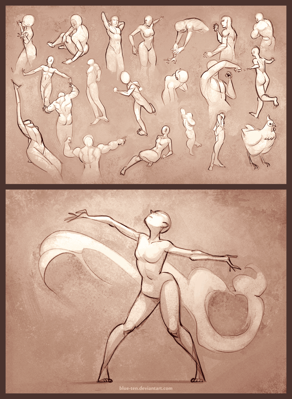 Sketchdump - 30 Second Poses by Blue-Ten