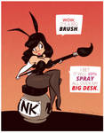 Inktober2017 - 01 - Bunny Girl - Big Brush by HugoTendaz