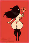 Inktober2017 - 14 - Vampirella and Her Big Pumpkin by HugoTendaz