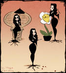 Inktober2017 - 25-27 - Morticia Addams by HugoTendaz