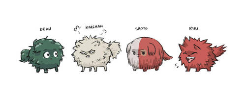 Hero Puppies - My Hero Academia by minibuddy