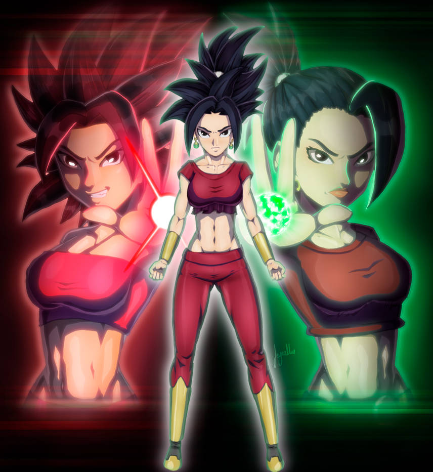Kefla Potara Fusion Kale and Caulifla DB Super by JeyraBlue on