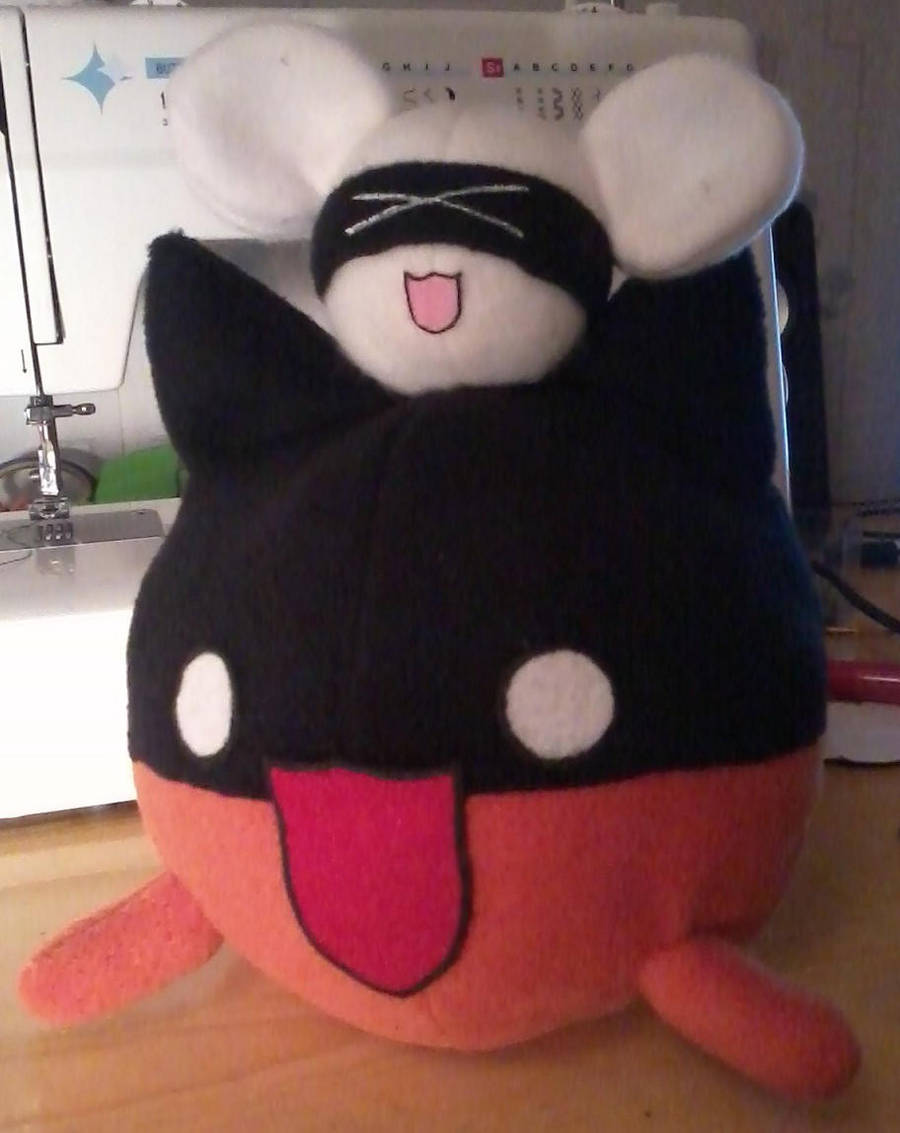 Bat Cat and the PingPong Mouse Plushies by PlushWorkshop