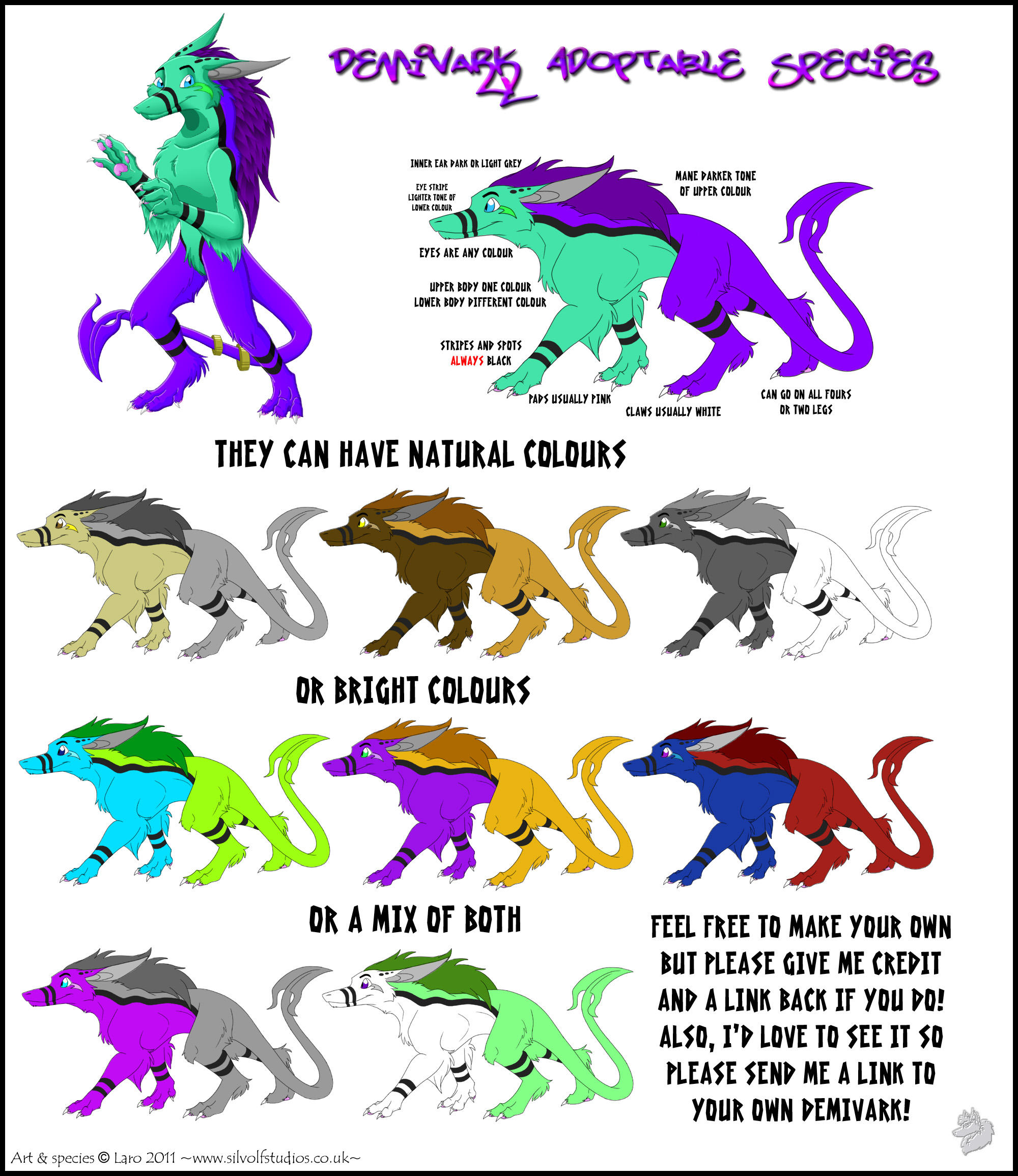 -Demivark - Adoptable Species- by Silvolf