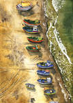 Boats on the beach by JoaRosa
