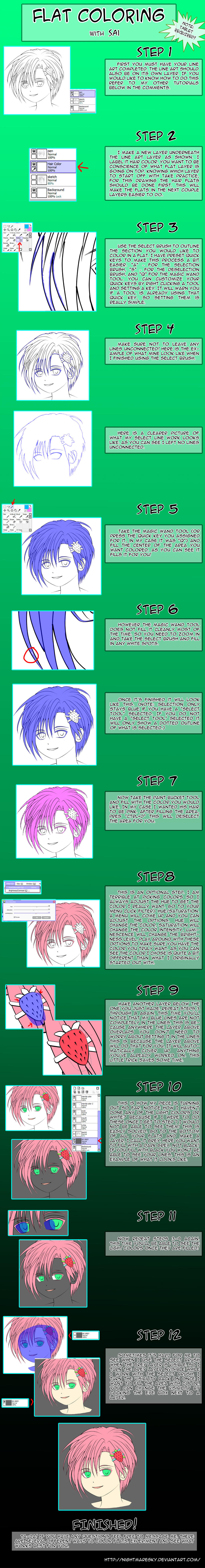 Coloring flats in Sai Tutorial by nightmaresky