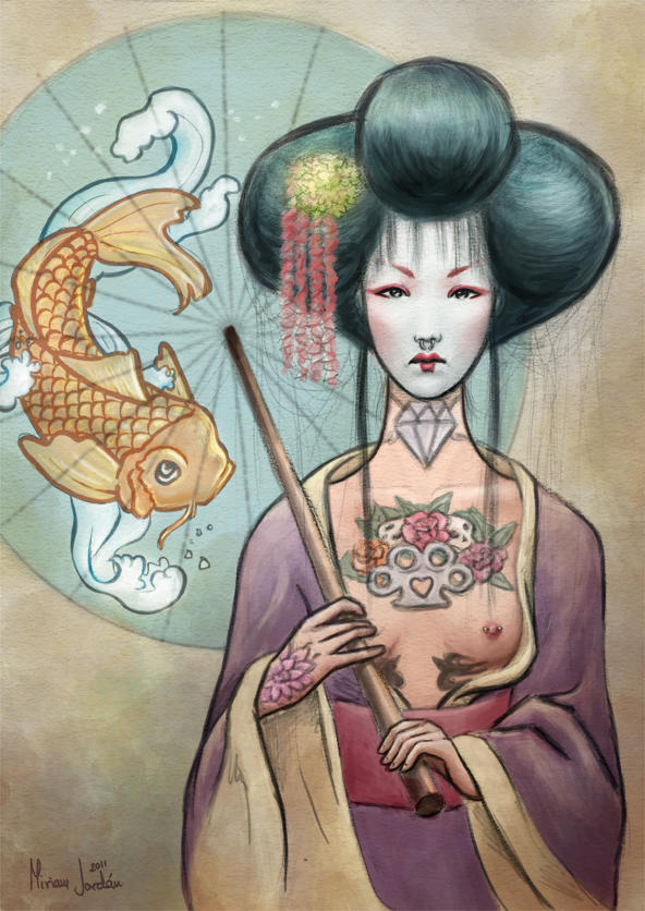 Geisha Old School by zetsubou-akane
