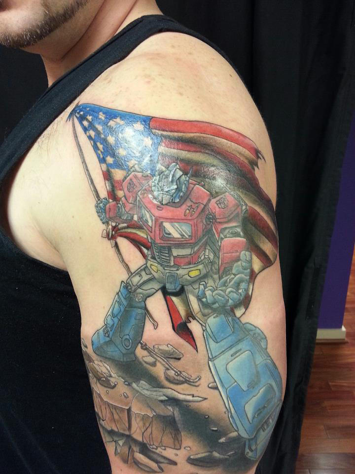 2nd Sitting Optimus Prime Tattoo by ActionFigure73 on DeviantArt