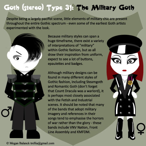 Goth Type 31: The Military Goth by Trellia