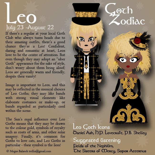 Goth Zodiac: Leo by Trellia