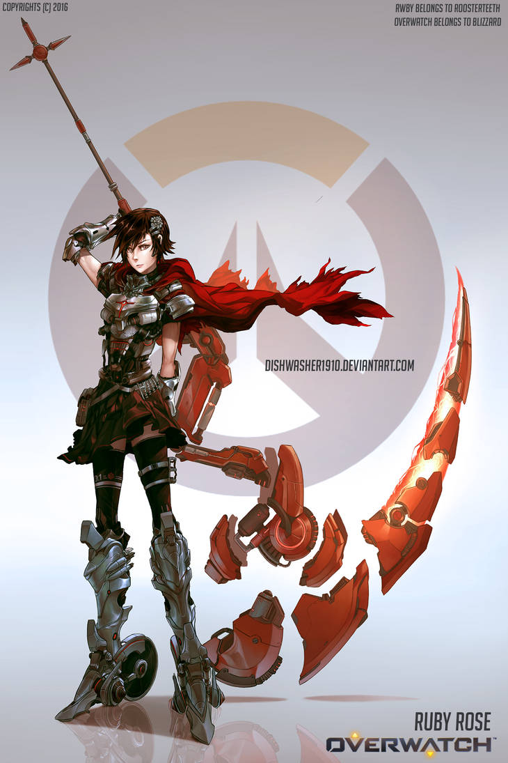 RWBY : Ruby Rose -Overwatch AU by dishwasher1910
