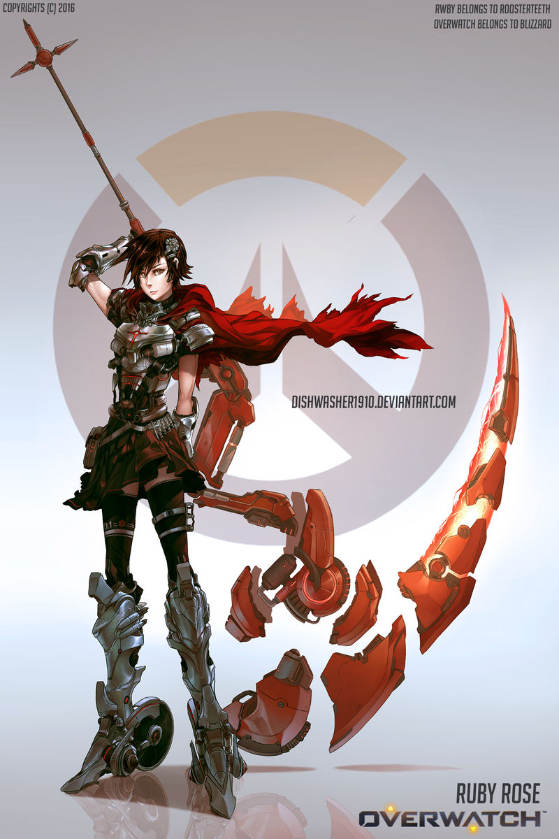 RWBY : Ruby Rose -Overwatch AU by dishwasher1910