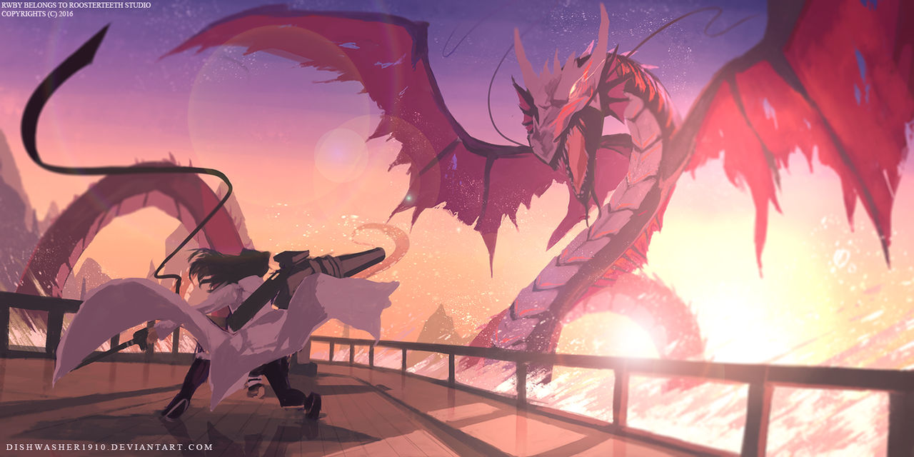 RWBY Speedpaint : Battle on the sea by dishwasher1910