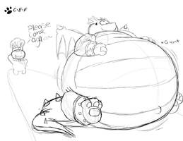 inflation belly dough dragon deviantart chriselfox filled favourites