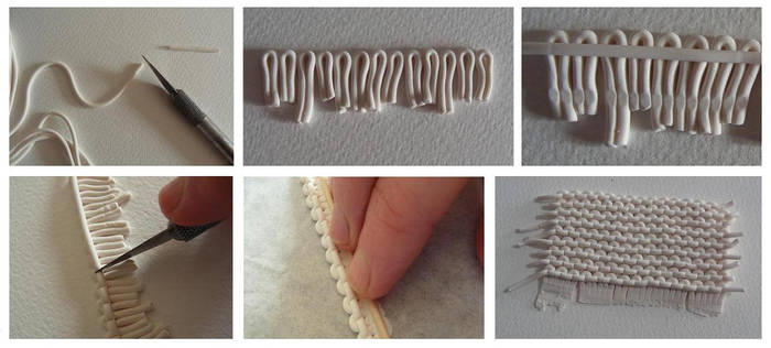 Tutorial knitted polymer clay by OriginalBunny