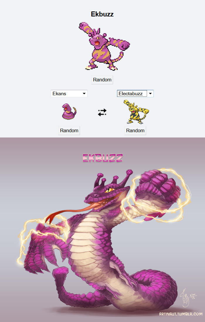 Pokemon Fusions - Ekbuzz by YelZamor