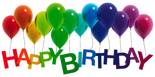 Happy Birthday Rainbow Balloons by Lilyas