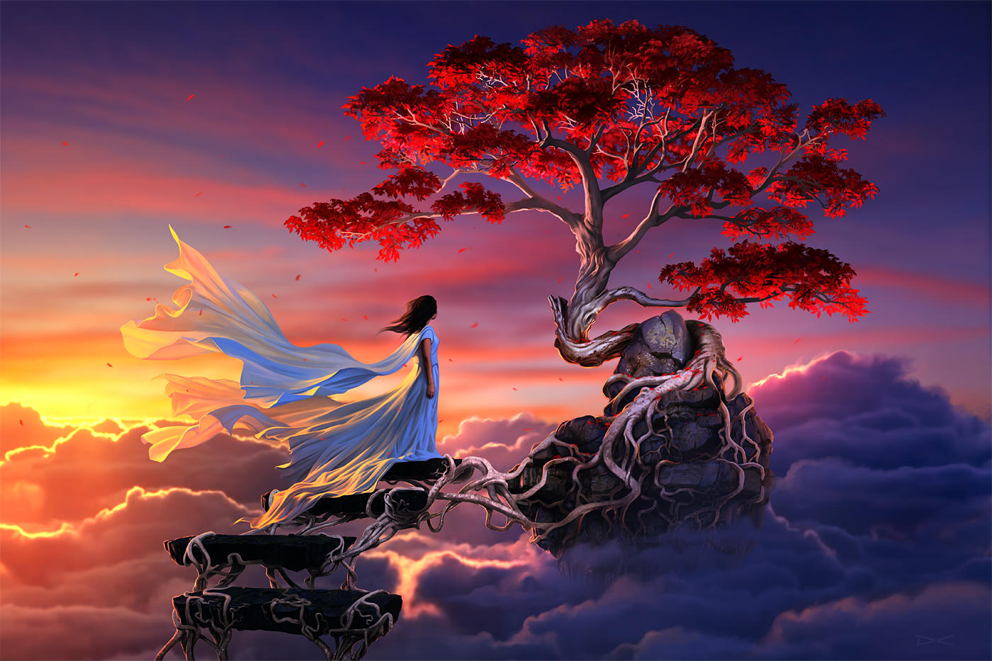 The Sakura in the sky by arcipello