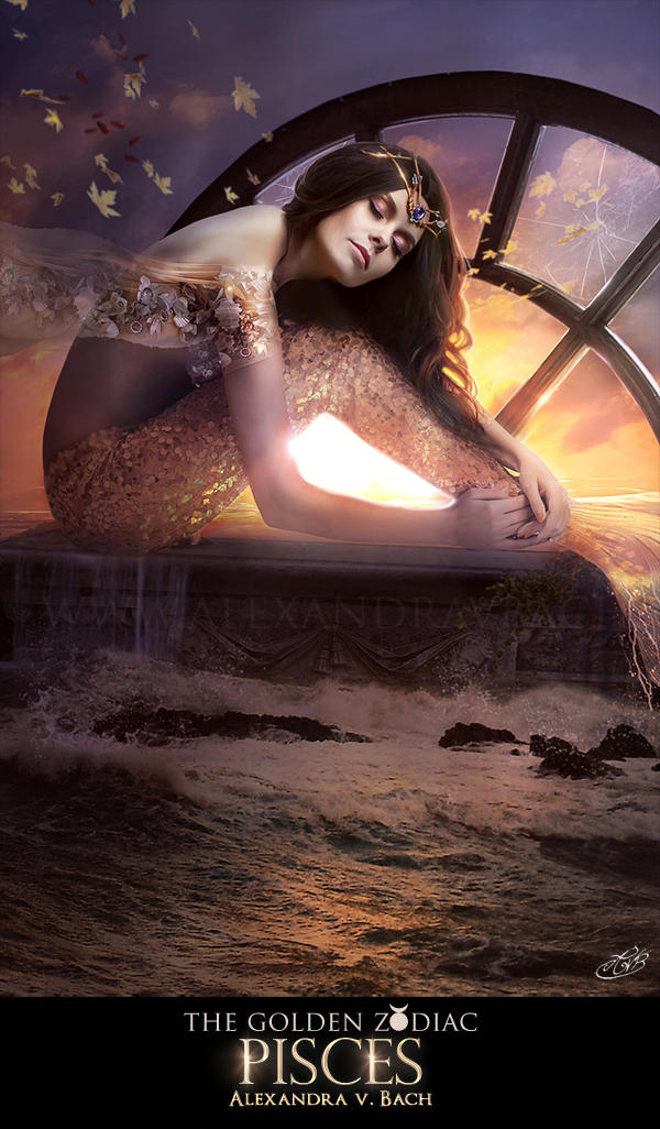 The Golden Zodiac Pisces by AlexandraVBach