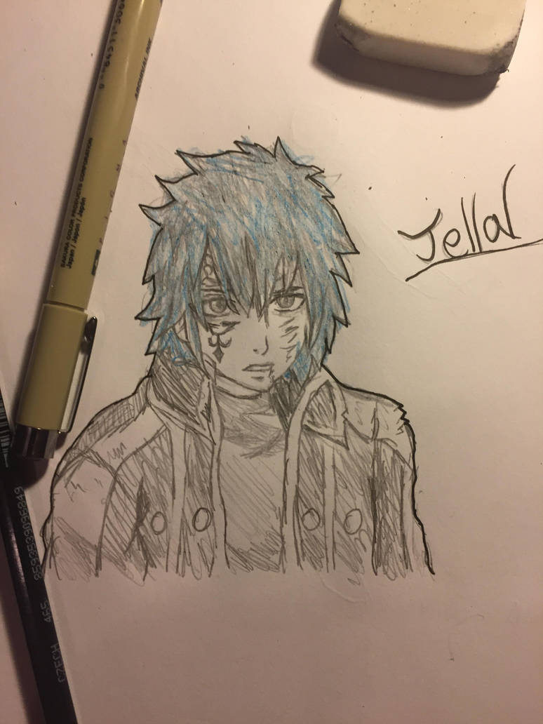 Fairy tail jellal pencil drawing by divvin