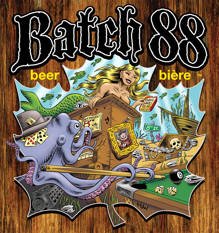 BATCH 88 Beer Poster DETAIL by Huwman
