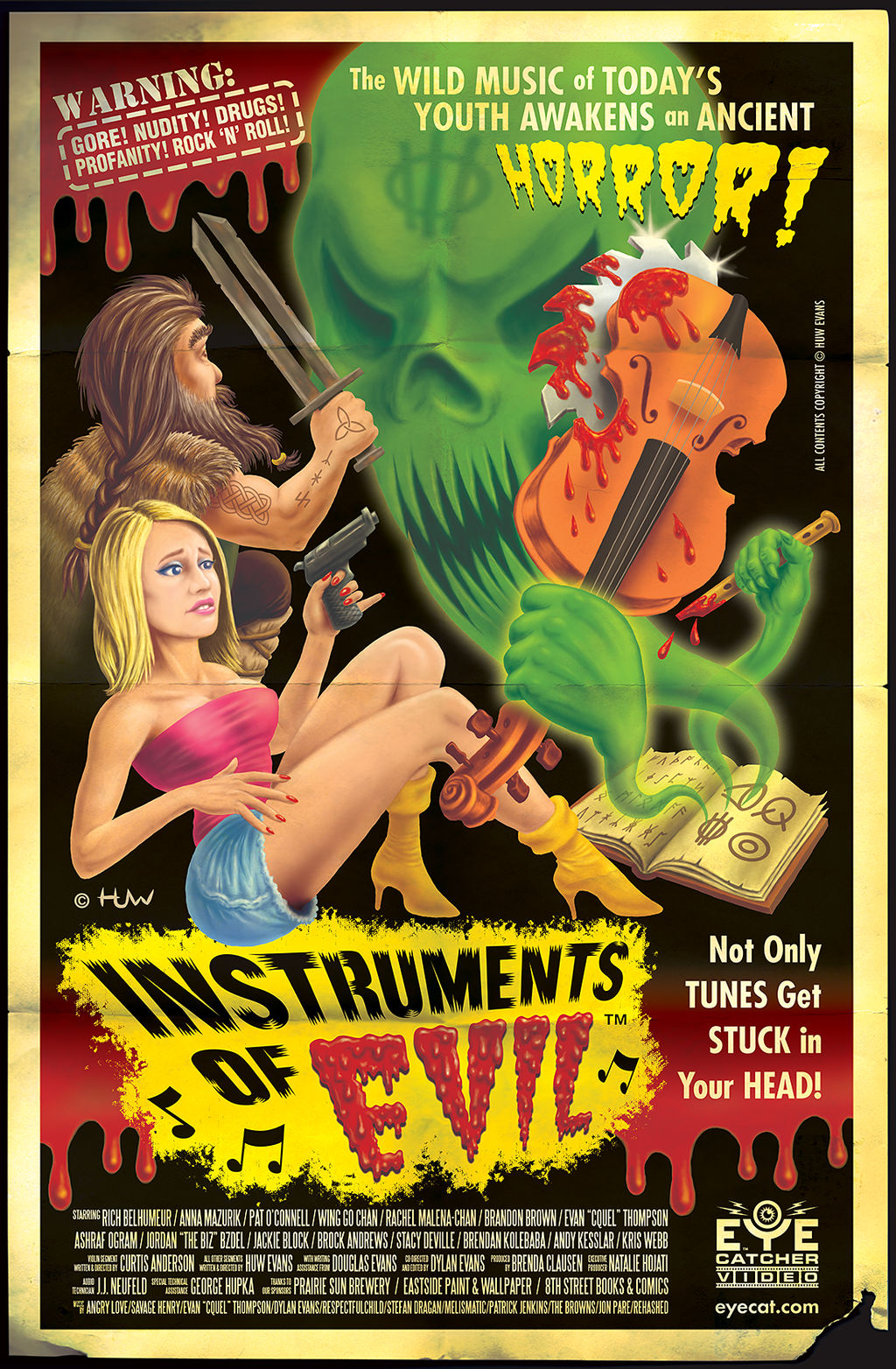 'Instruments of Evil' B-movie Poster by Huwman