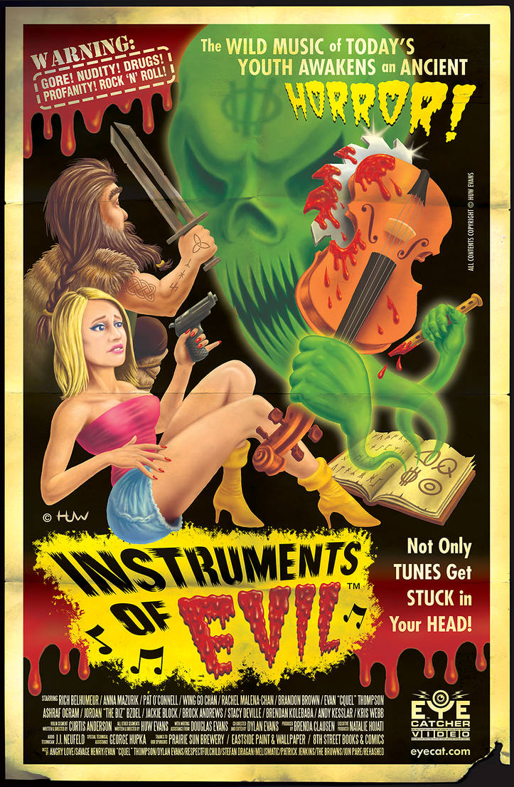 'Instruments of Evil' B-movie Poster by Huwman