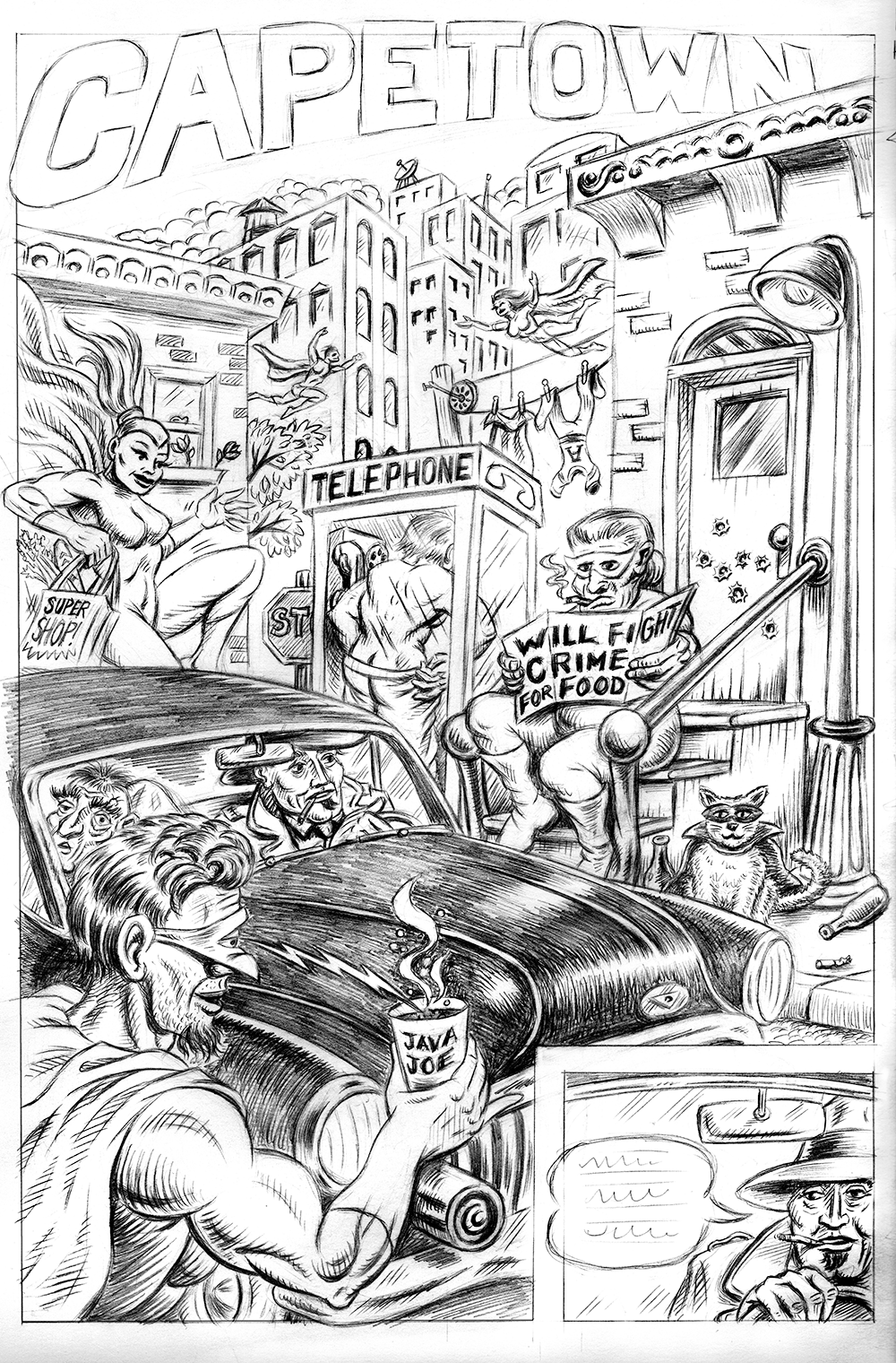 Genreville Issue 2, Page 9 - Uninked Pencils by Huwman