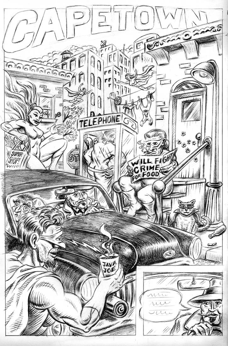 Genreville Issue 2, Page 9 - Uninked Pencils by Huwman