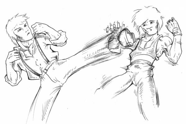 Jackie vs Benny by zxwart