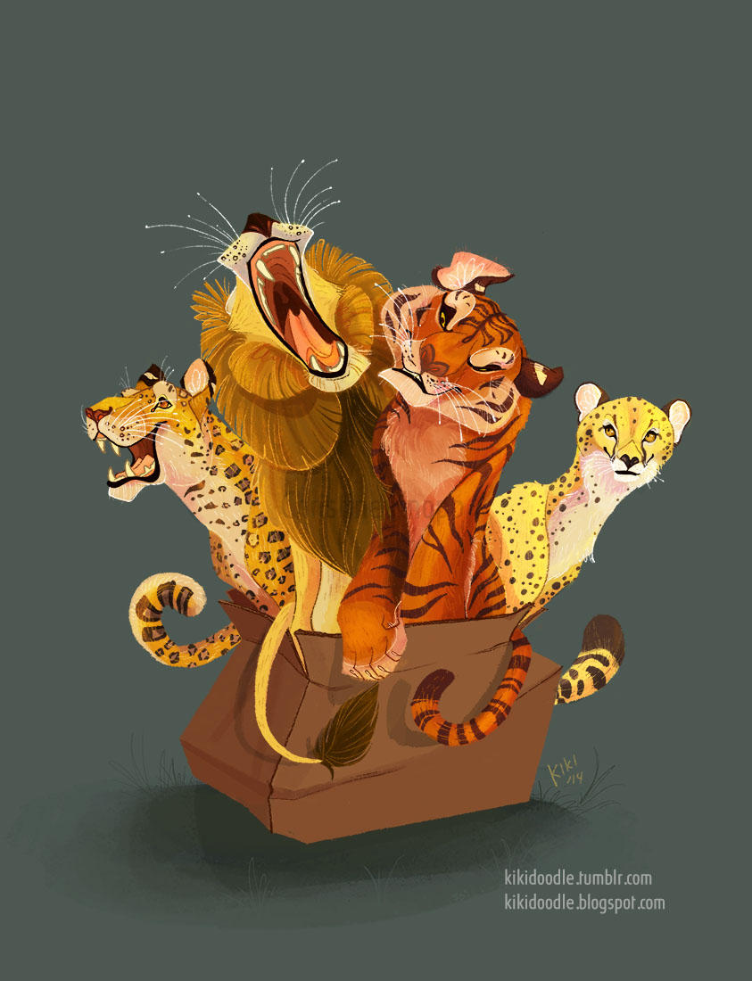 Box Cats by kiki-doodle