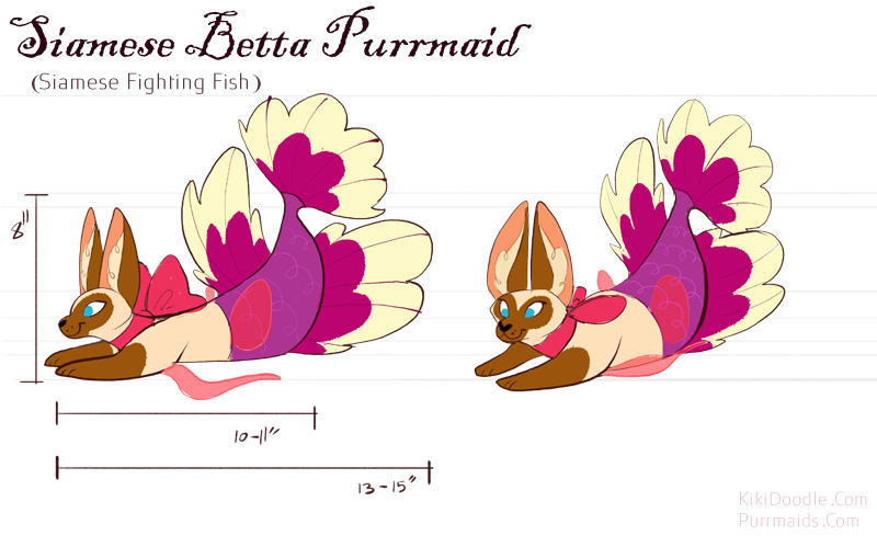 Siamese Betta Purrmaid Revealed by kiki-doodle Siamese Betta Purrmaid Revealed by kiki-doodle