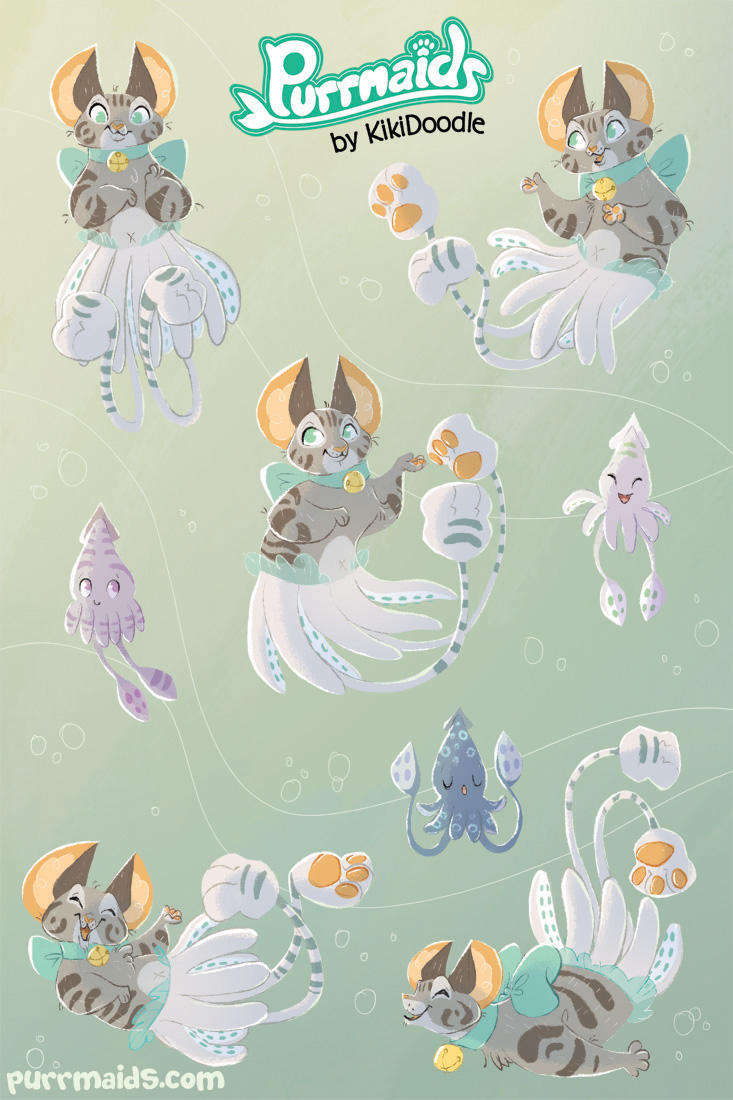Squitten Sticker Sheet by kiki-doodle