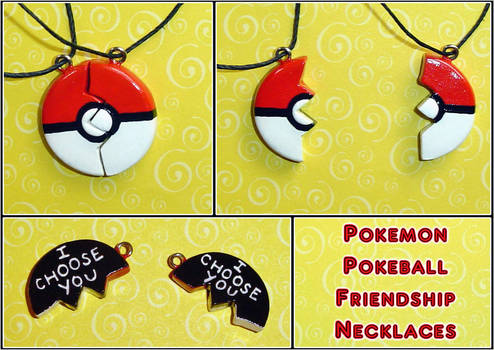 Pokemon - Pokeball Friendship Necklace Charms by YellerCrakka