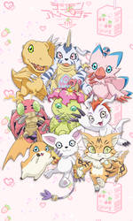 Digimon Adventure Tri Pink Wallpaper Phone Version By Cookie Kit On