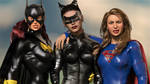 Batgirl, Catwoman and Supergirl (wallpaper) by DahriAlGhul