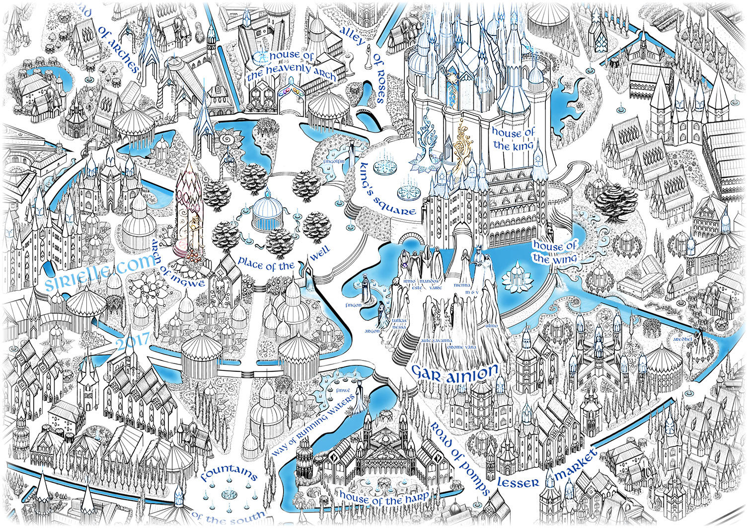 Ondolinde map close up - city center by Sirielle