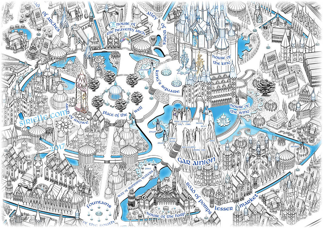 Ondolinde map close up - city center by Sirielle