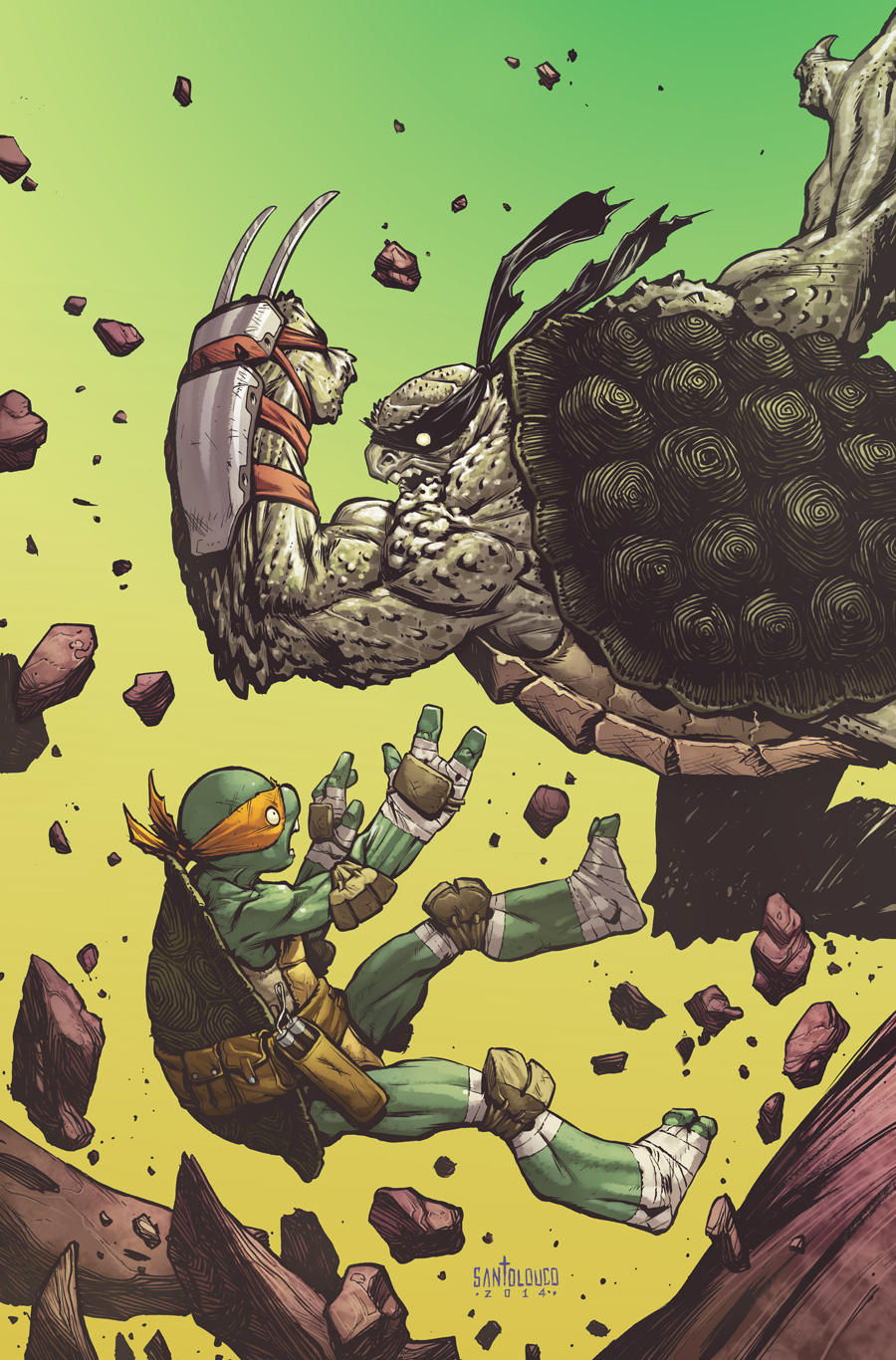 TMNT#35_cover by Santolouco